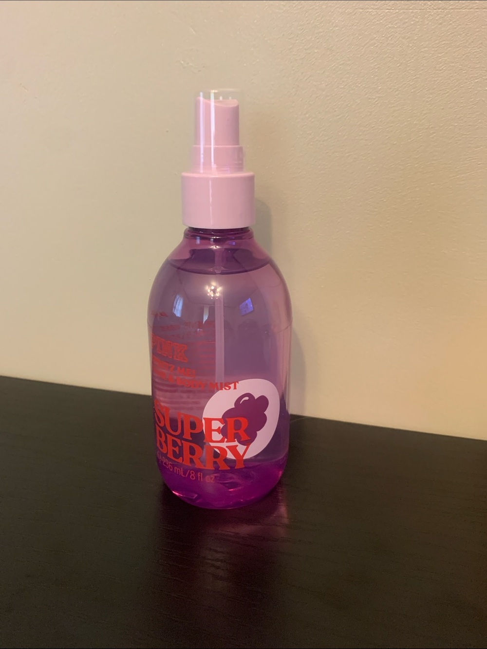 PINK Victoria's Secret Super Berry Hair Mist — Pink & Purple Bottle